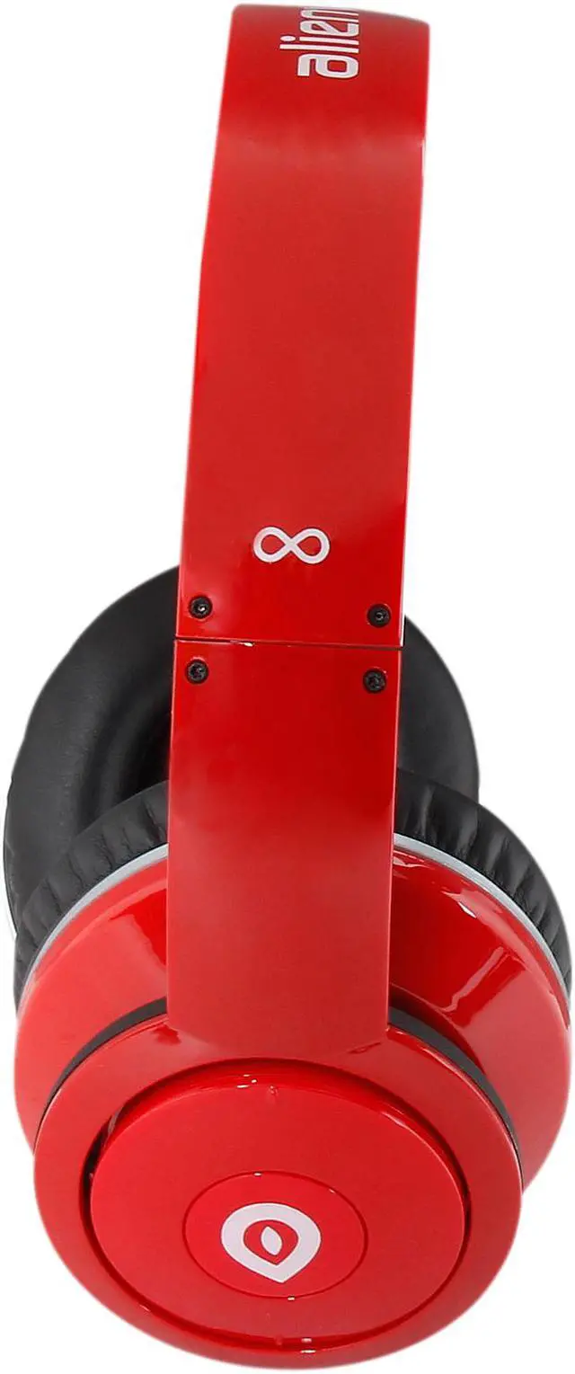 Alt view image 6 of 9 - Alienvibes EP02 Red Headphone 40mm Active Noise Cancellation Headphones with In-line Microphone I-EP02-RD