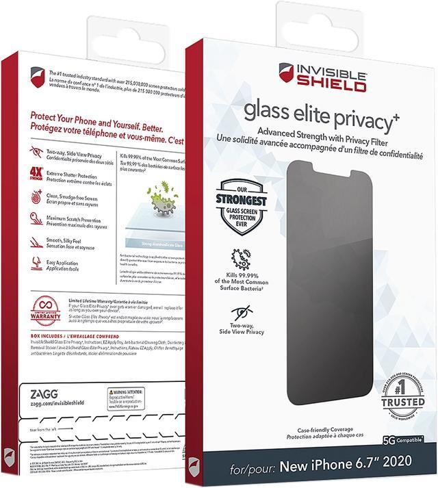 InvisibleShield Glass Elite Privacy+ for the Apple iPhone 12 Pro Max (Case  Friendly)