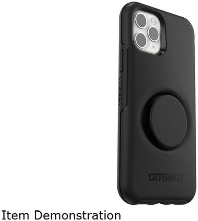 Alt view image 3 of 10 - Otterbox iPhone 11 Pro Otter + Pop Symmetry Series Case, Black