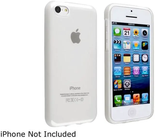 Alt view image 3 of 3 - Insten Frost Clear TPU Skin Case + Anti-Glare Screen Protector Compatible With Apple iPhone 5C 1306628