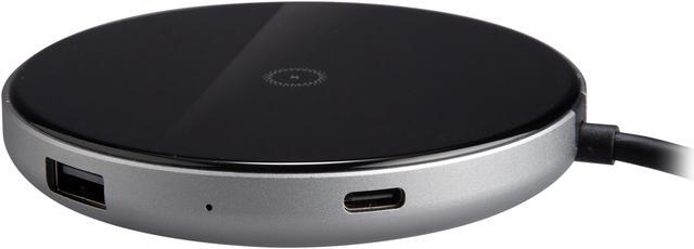Alt view image 5 of 5 - Rosewill 60W Five-Port Wireless Charger and Data Transfer USB Hub with 1 USB-C Port, 3 USB-A Ports and 1 HDMI Port with 4K Ultra HD, USB-C Power Delivery, Qi-Certified, Black - (RBWH-20016)