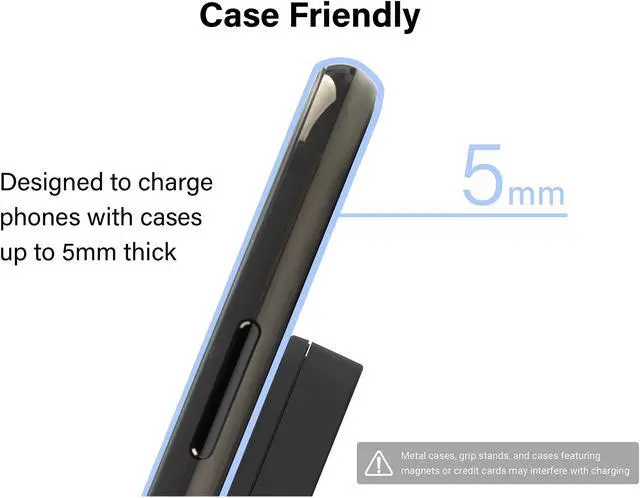 Alt view image 5 of 7 - Rosewill Dual Wireless Fast Charging Stand for Smartphone and Wireless Earbuds Case, Charge 3 Devices Simultaneously, 5W/7.5W/10W, Qi-Certified, Black - (RBWC-20030)