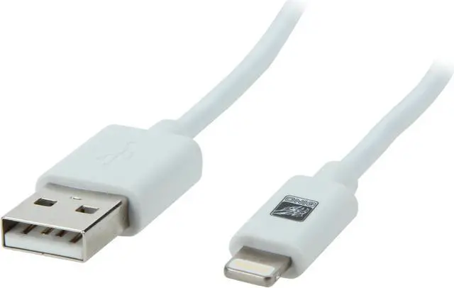 Main image of Dino White 3 ft. MFi Certified, Apple approved, 8-pin Lightning Connector to USB Cable compatible with the newest iOS 7.1 and beyond - Charge and Sync Cable