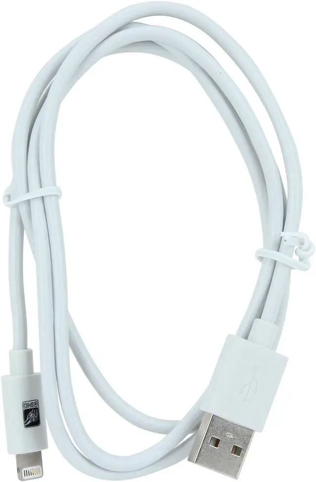 Alt view image 2 of 3 - Dino White 3 ft. MFi Certified, Apple approved, 8-pin Lightning Connector to USB Cable compatible with the newest iOS 7.1 and beyond - Charge and Sync Cable