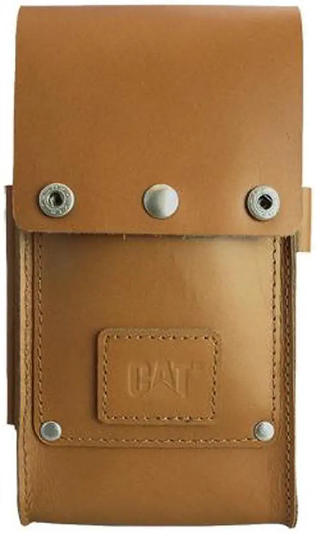 Alt view image 2 of 2 - CAT Active Signature Leather Phone Holster CSPHBRBRCAT0N0