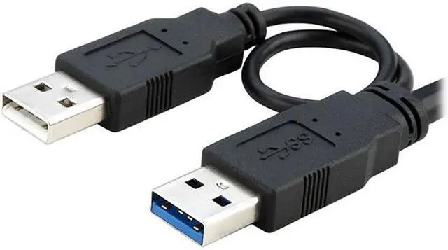 Alt view image 2 of 3 - Insten 1830388 Black A to Micro-B USB 3.0 Y Cable