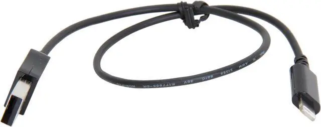 Alt view image 2 of 3 - PQI MFi Certified, Apple approved, Black 1.3 ft. Lightning Connector to USB Cable compatible with the newest iOS 8.1 and beyond - Charge and Sync Cable