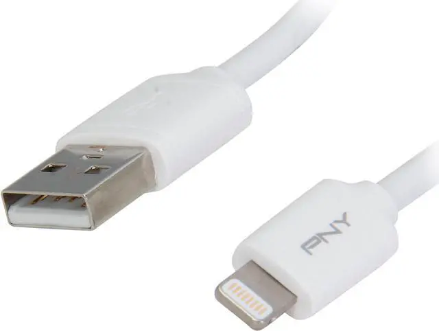 Main image of PNY C-UA-LN-W01-06 White 6 ft. Apple Lightning Charge & Sync Cable