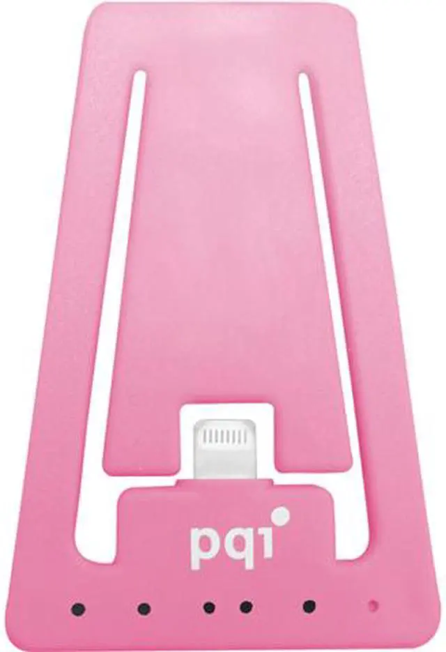 Main image of PQI 6PCJ-008R0004A Pink i-Cable Stand Apple Certified MFI iPhone Stand with Lightning Connector