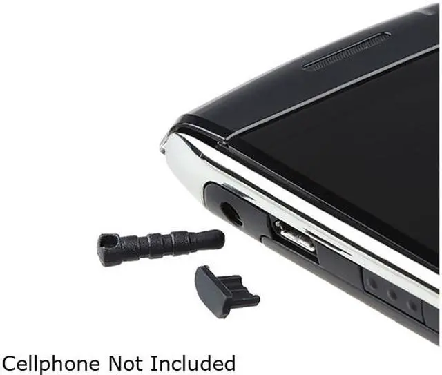 Main image of Insten 2-piece 3.5mm & Micro USB Plug Cap Compatible with Blackberry Z10, Black