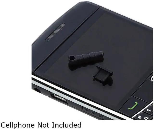 Alt view image 2 of 4 - Insten 2-piece 3.5mm & Micro USB Plug Cap Compatible with Blackberry Z10, Black