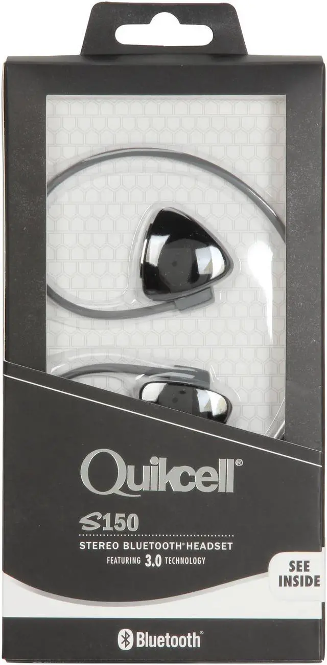 Alt view image 6 of 6 - Quikcell S150B Black 3.0 Stereo Bluetooth Headset