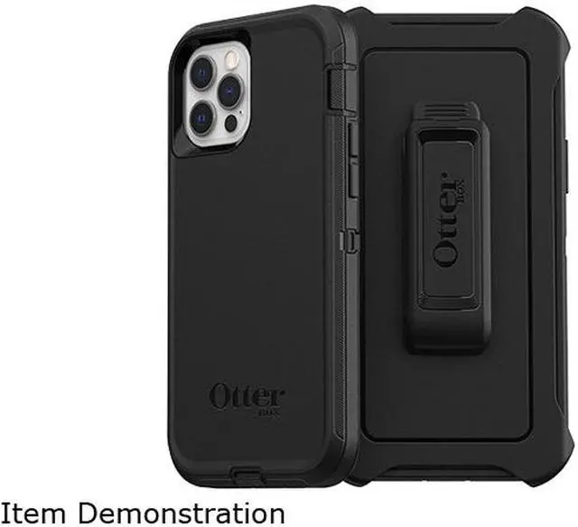 Main image of OtterBox Defender Series Black Case for iPhone 12 and iPhone 12 Pro 77-65401