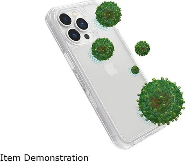 Alt view image 4 of 4 - OtterBox Symmetry Series Clear Antimicrobial Case Ombre Spray (Clear/Black) Case for iPhone 13 Pro 77-83492