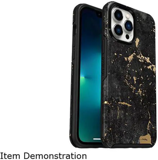 Alt view image 3 of 3 - OtterBox Symmetry Series Antimicrobial Case Enigma Graphic (Black/Gold) Case for iPhone 13 Pro Max 77-83580