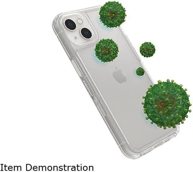 Alt view image 4 of 4 - OtterBox Symmetry Series Clear Antimicrobial Case Clear Case for iPhone 13 77-85303
