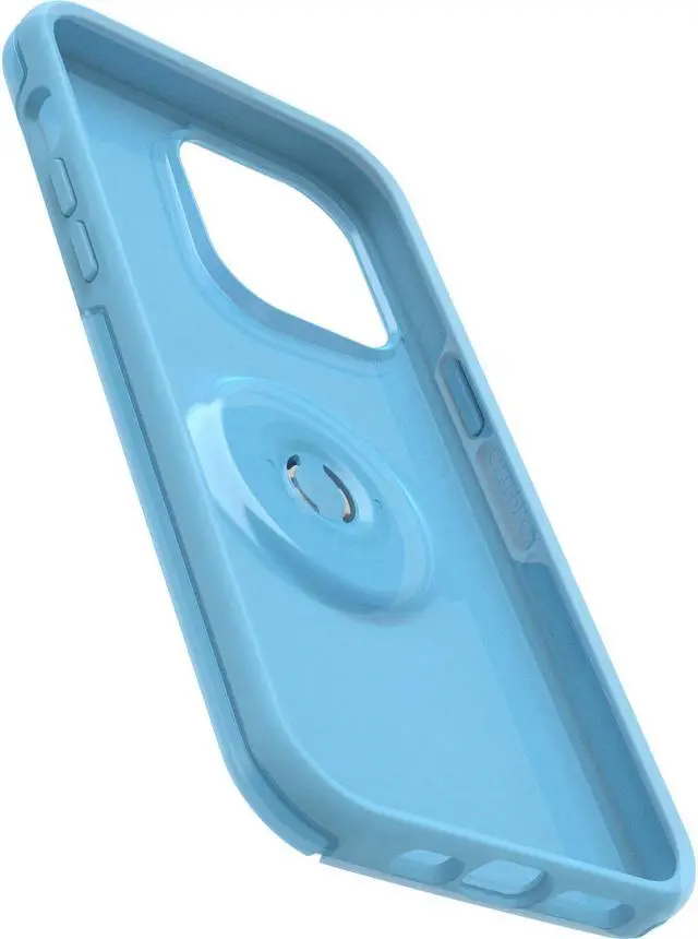 Alt view image 3 of 5 - OtterBox 77-88820 Otter + Pop Symmetry Series Cyan iPhone 14 Pro Max Case