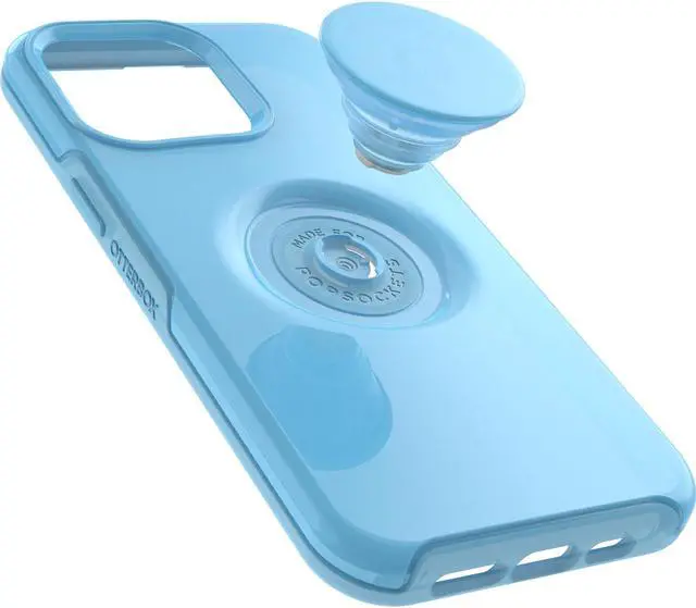 Alt view image 4 of 5 - OtterBox 77-88820 Otter + Pop Symmetry Series Cyan iPhone 14 Pro Max Case