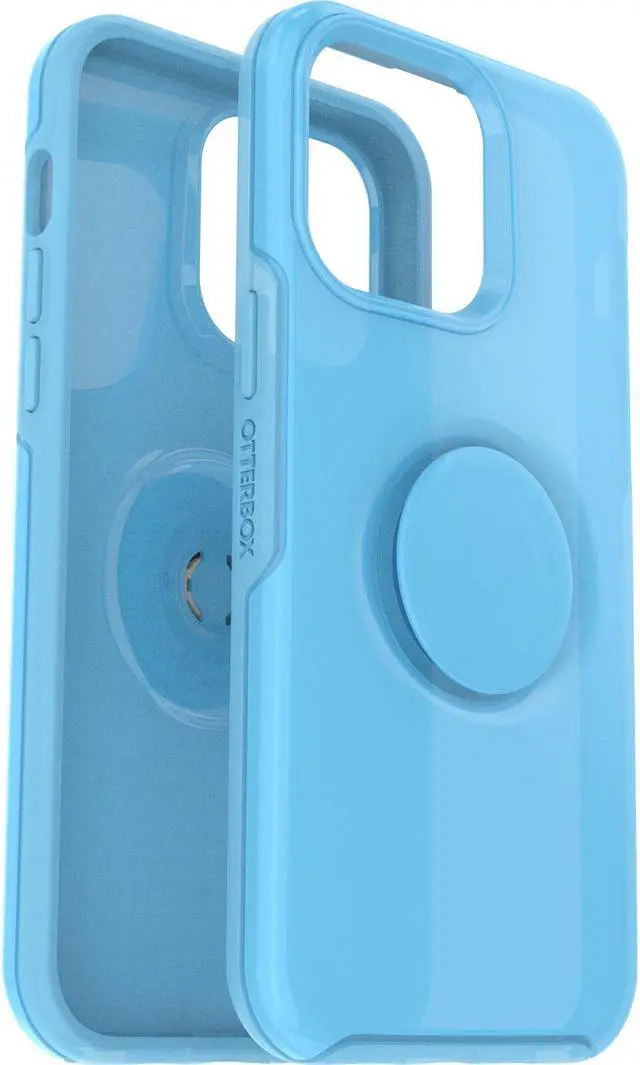 Alt view image 5 of 5 - OtterBox 77-88820 Otter + Pop Symmetry Series Cyan iPhone 14 Pro Max Case