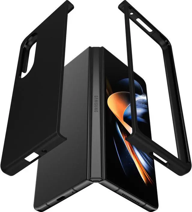 Alt view image 2 of 4 - OtterBox Thin Flex Series Antimicrobial Black Galaxy Z Fold4 Case 77-90461