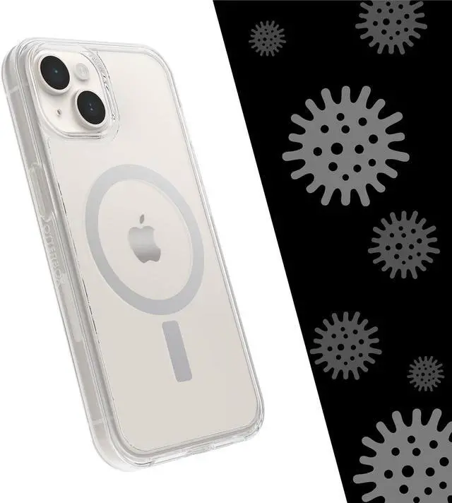 Alt view image 2 of 3 - OtterBox Symmetry Series+ Clear Antimicrobial Clear iPhone 14 Case for MagSafe 77-89208