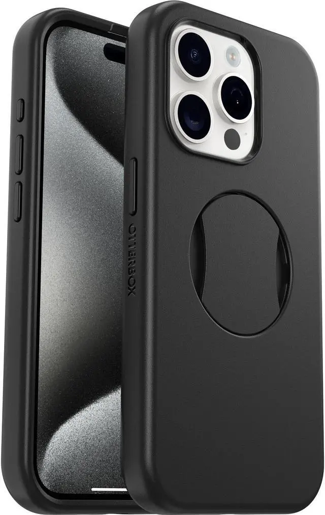 Main image of OtterGrip Symmetry Series for MagSafe Black iPhone 15 Pro Case  77-93131