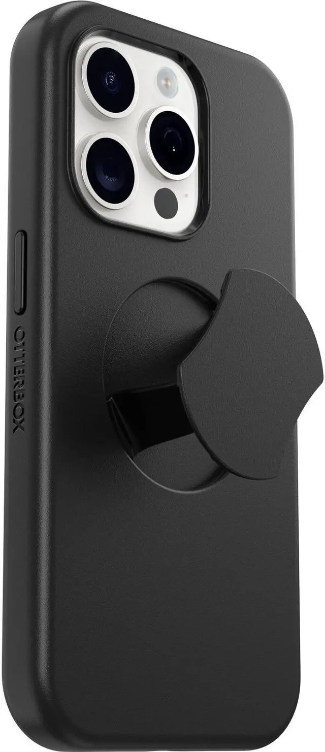 Alt view image 3 of 4 - OtterGrip Symmetry Series for MagSafe Black iPhone 15 Pro Case  77-93131