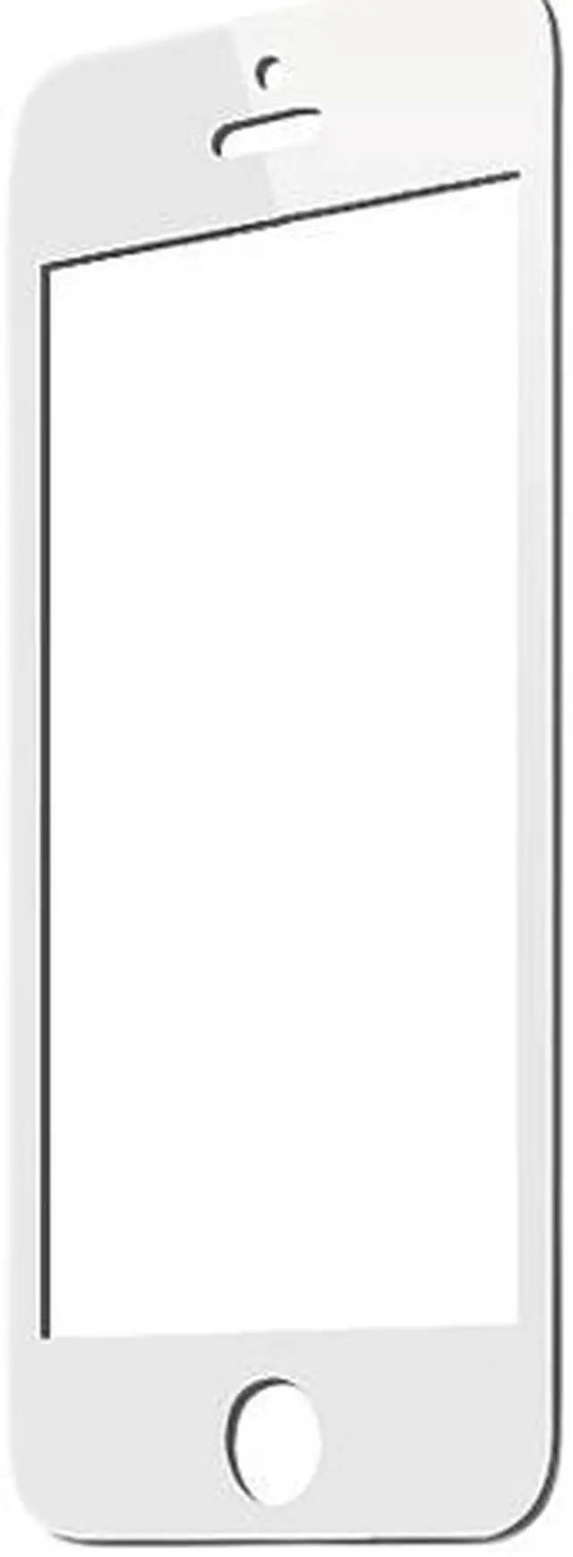 Alt view image 4 of 5 - TekNmotion White Real Glass Screen Shield for iPhone 5 / 5S / iPhone SE TM-GSP5W