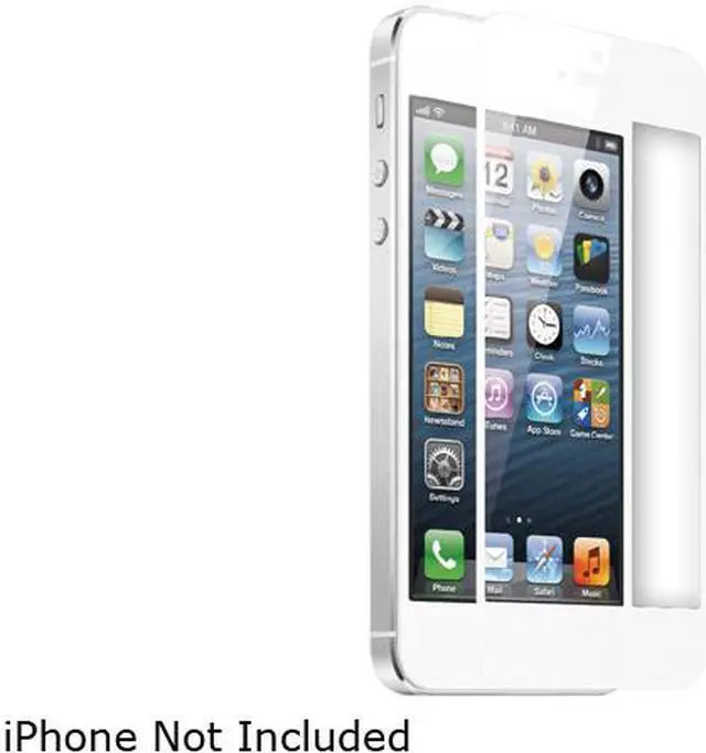 Main image of TekNmotion White Real Glass Screen Shield for iPhone 5 / 5S / iPhone SE TM-GSP5W