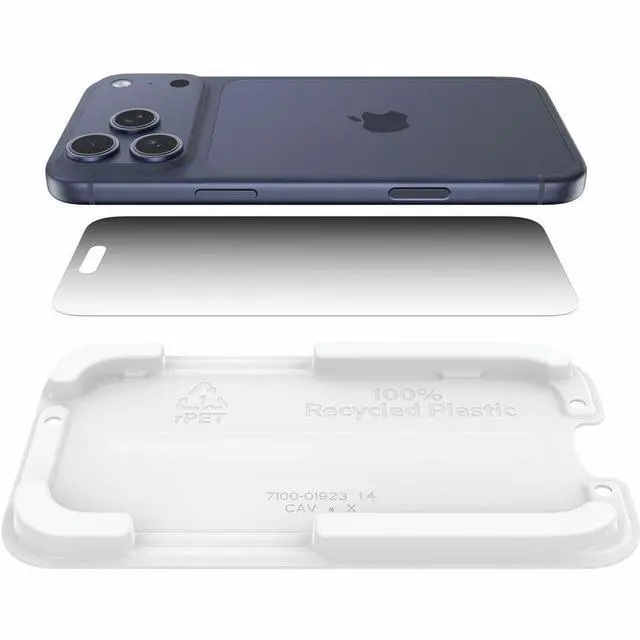 Alt view image 2 of 2 - Belkin ScreenForce InvisiGlass Privacy Filter Screen Protector for iPhone 17 Pro - OVA213FQ