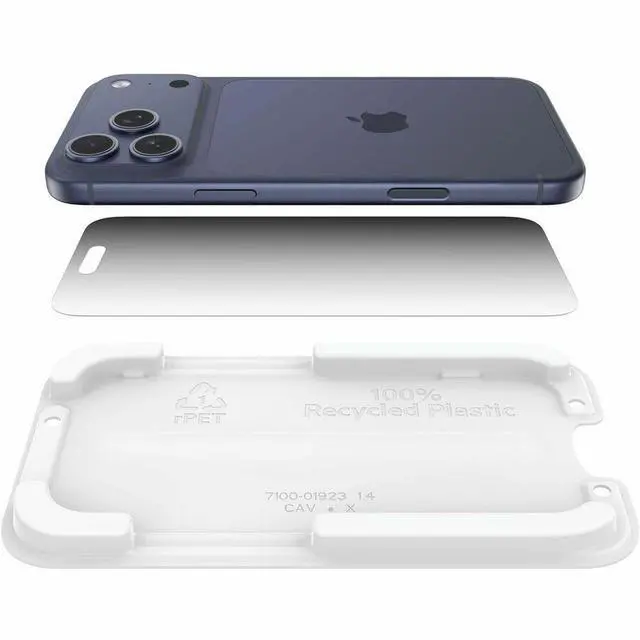 Alt view image 2 of 2 - Belkin ScreenForce InvisiGlass Privacy Filter Screen Protector for iPhone 17 Pro Max - OVA214FQ