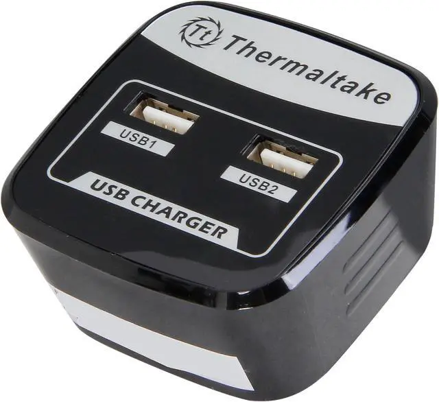 Main image of Thermaltake AC0020 TriP Dual USB AC Charger Bundled with US/UK/EU/AU plugs for Tablets, Smartphones, and other USB devices