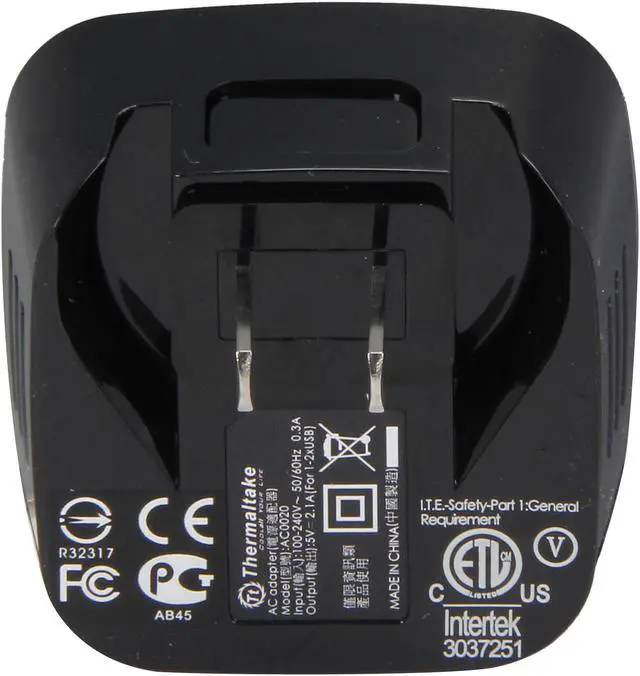 Alt view image 4 of 6 - Thermaltake AC0020 TriP Dual USB AC Charger Bundled with US/UK/EU/AU plugs for Tablets, Smartphones, and other USB devices