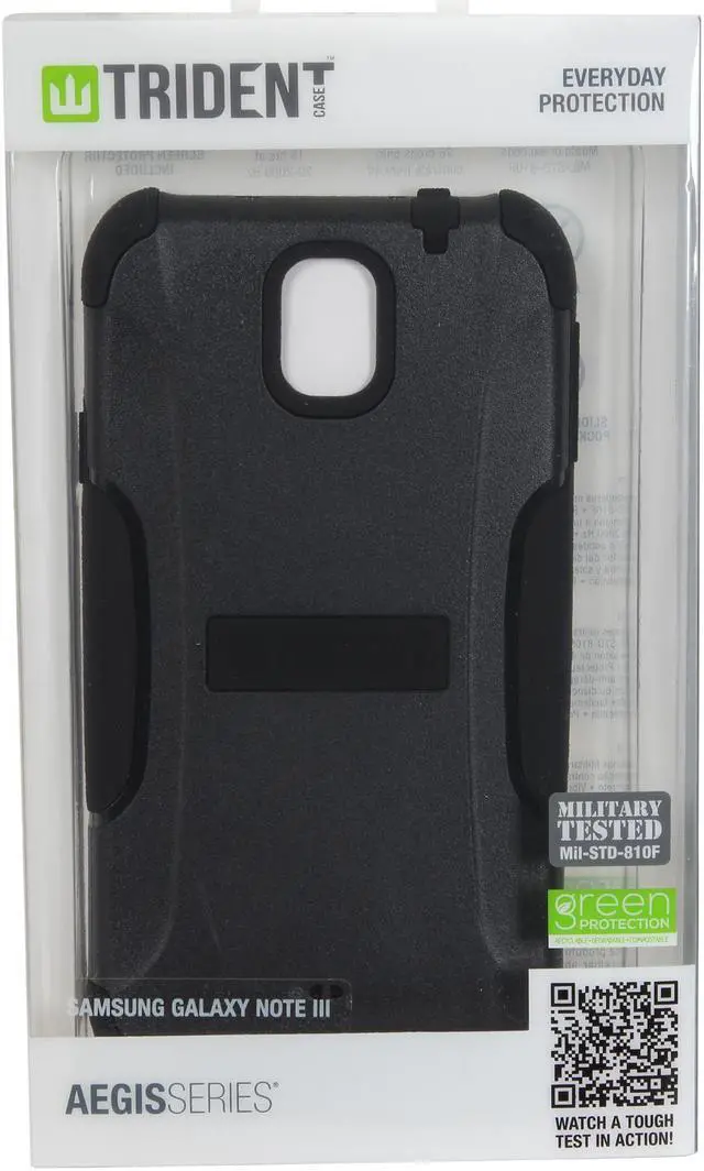 Alt view image 8 of 8 - Trident Black Aegis Case for Samsung Galaxy Note 3 AG-SAM-GNOTE3-BK