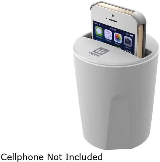Alt view image 4 of 4 - Trident White Electra Wireless Charging Cup Holder EL-QI-CCH-WT