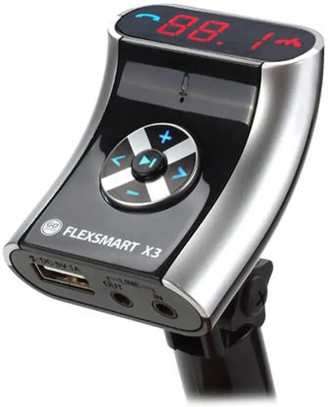 Alt view image 3 of 6 - GOgroove FlexSMART X3 Mini Bluetooth FM Transmitter Car Kit w/ Wireless Hands-Free Calling, USB Charging and Audio Playback - Works with Apple iPhone 6s , Samsung S6 Edge, Microsoft Lumia 950 and More