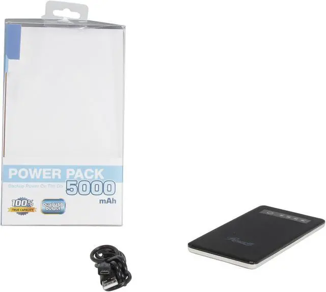 Alt view image 5 of 5 - Rosewill RCBR-13010-BK Powerbank - Black, 5000 mAh External Backup Battery Charger for Smartphone, iPhone, & iPod