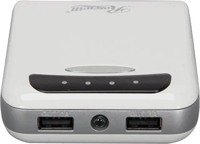 Alt view image 4 of 7 - Rosewill Powerbank RCBR-13020-WH - White, 11,200 mAh External Backup Battery Charger for Smartphone, iPhone, iPad, & iPod