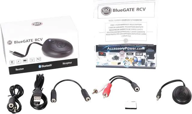 Alt view image 5 of 5 - GOgroove BlueGATE RCV Bluetooth Audio Receiver with A2DP, Integrated Audio Amplifier, and 15-hour Runtime - Works with Home Stereo, Portable Speakers, Headphones, Car Stereo Sound Systems & More
