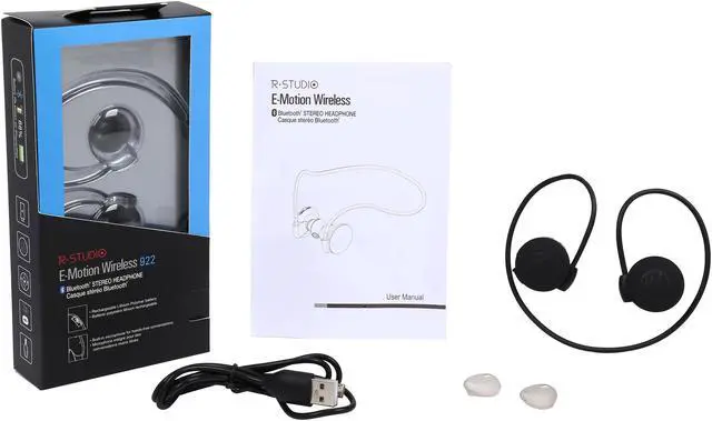 Alt view image 8 of 8 - Rosewill R-Studio E-Motion Wireless Sport Headphones - Bluetooth, Black, Stereo, Wrap Around with Hands-Free Mic