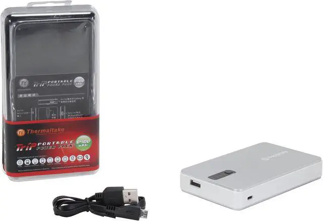 Alt view image 6 of 6 - Thermaltake Silver 8400 mAh TriP Portable Power Pack MB8400S002