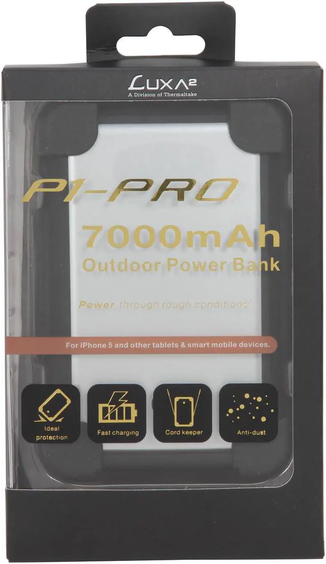 Alt view image 5 of 5 - LUXA2 7000 mAh Dual USB P1 Pro PO-UNP-PCP1SI-00 Ultra Capacity External Battery Pack Power Bank Charger for most Smartphones, Tablets and other USB-charged Devices