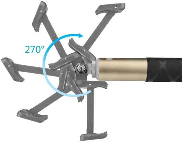 Alt view image 2 of 4 - Insten Champagne Gold Aluminum Alloy Waterproof Lightweight Extendable Portable Handheld Selfie Stick 2194320