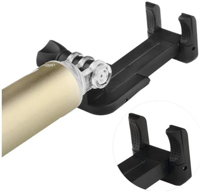 Alt view image 3 of 4 - Insten Champagne Gold Aluminum Alloy Waterproof Lightweight Extendable Portable Handheld Selfie Stick 2194320