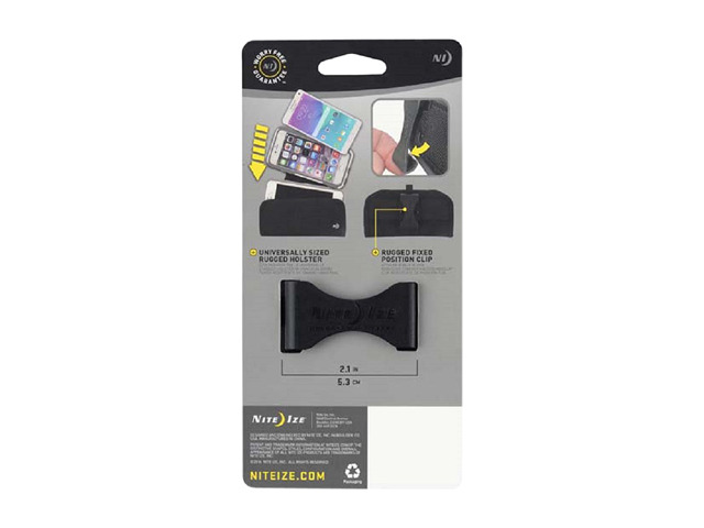 thumbnail image 2 of Nite Ize HSH2L-01-R3 Rugged Cell Phone Holder – Black Nylon Belt Case, Universal Fit 2 of 4