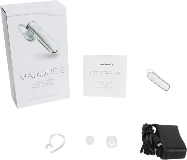 Alt view image 8 of 9 - PLANTRONICS Marque 2 M165 White Bluetooth Headset w/ 1 year warranty