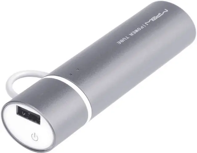 Main image of MiPow Power Tube Grey 2600 mAh Lightning Portable Charger SP-2600-O-L-GR