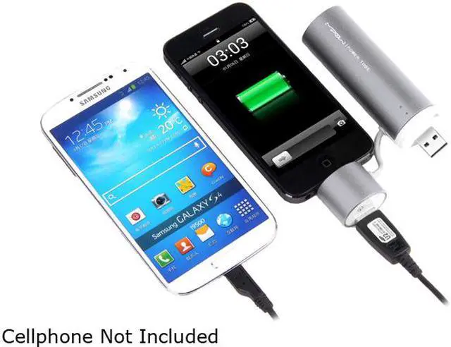 Alt view image 3 of 3 - MiPow Power Tube Grey 2600 mAh Lightning Portable Charger SP-2600-O-L-GR