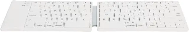 Alt view image 9 of 12 - Eagle ET-KB300BF-WH White Foldable Bluetooth Keyboard for Tablets & Smartphones