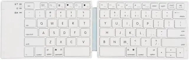 Alt view image 10 of 12 - Eagle ET-KB300BF-WH White Foldable Bluetooth Keyboard for Tablets & Smartphones
